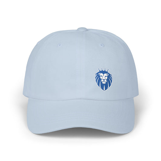 Lion Crest Dad Cap – Embroidered Blue Lion Baseball Hat
