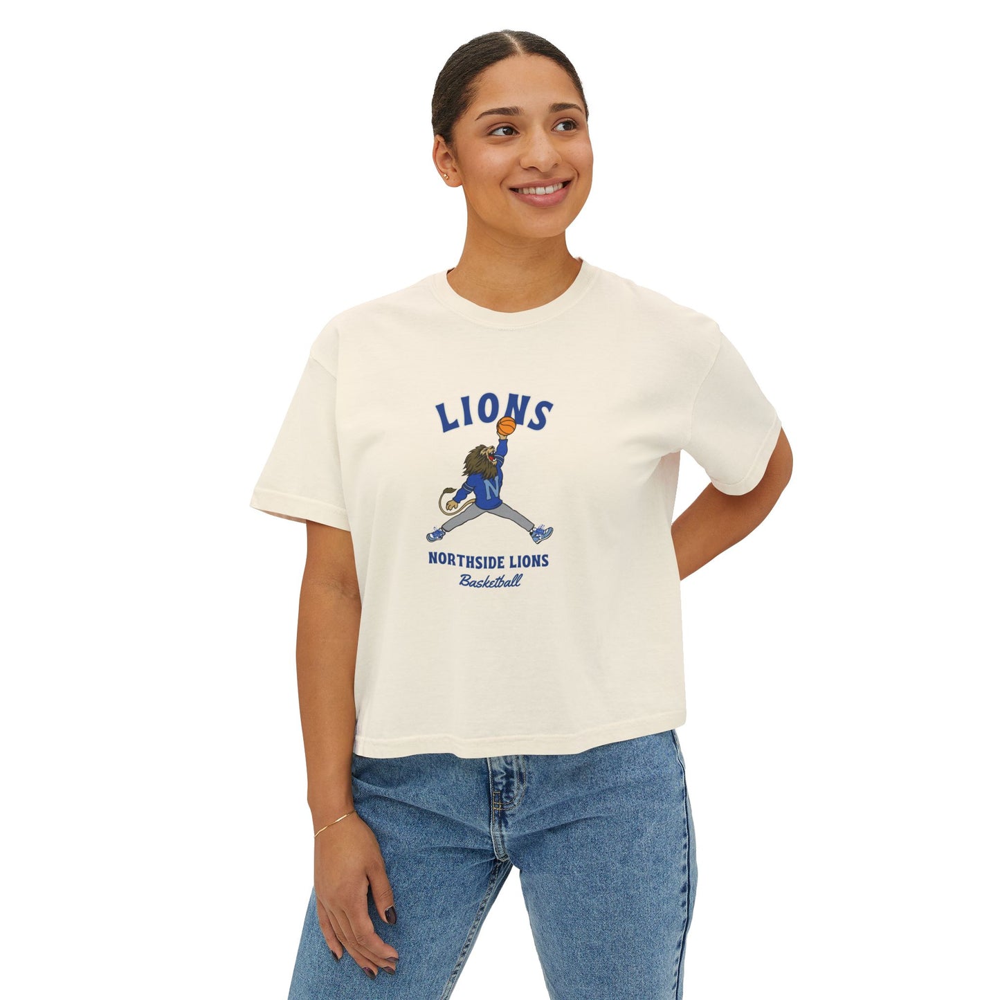 Women's Retro Lion Boxy Tee