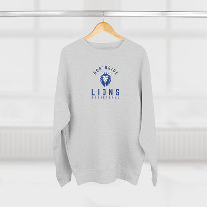 Gender Neutral Lions Crest Crewneck Sweatshirt - Blue Font