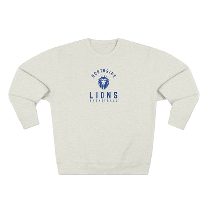 Gender Neutral Lions Crest Crewneck Sweatshirt - Blue Font
