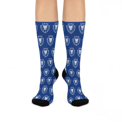 Blue Lion Shield Patterned Cushioned Socks