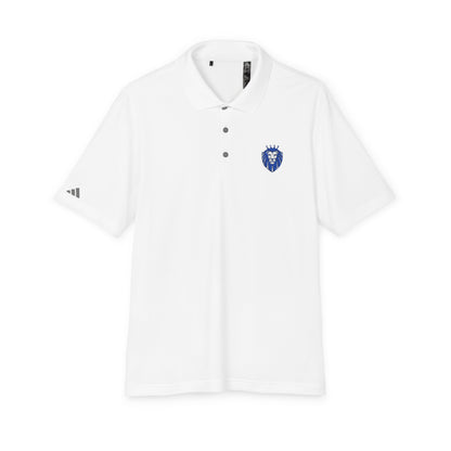 Adidas Gender Neutral Embroidered Blue Lion Crest Performance Polo